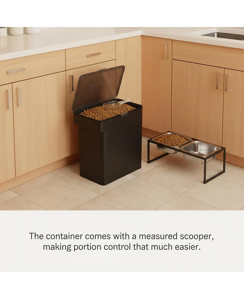 Aronkl Airtight Pet Food Storage Container Transparent Lid Handle 15Lbs 32Gallon 12Quart