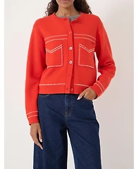 Hush Women's Wool-Blend Stitch Detail Cardigan