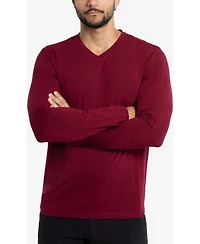 X-Ray Men's Soft Stretch V-Neck Long Sleeve T-shirt