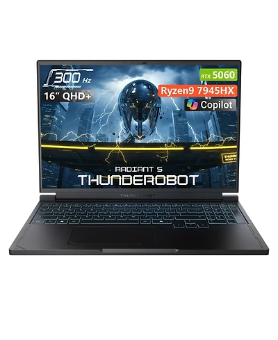 Thunderobot Radiant S 16 Traditional Laptop Amd Ryzen 9 ,16GB Ram Nvidia GeForce Rtx 5060 512GB Ssd Storage Windows 11 Home 300Hz