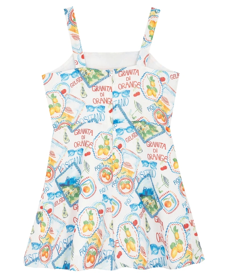 Rare Editions Girls' 7-16 Postcard Sleeveless Dress