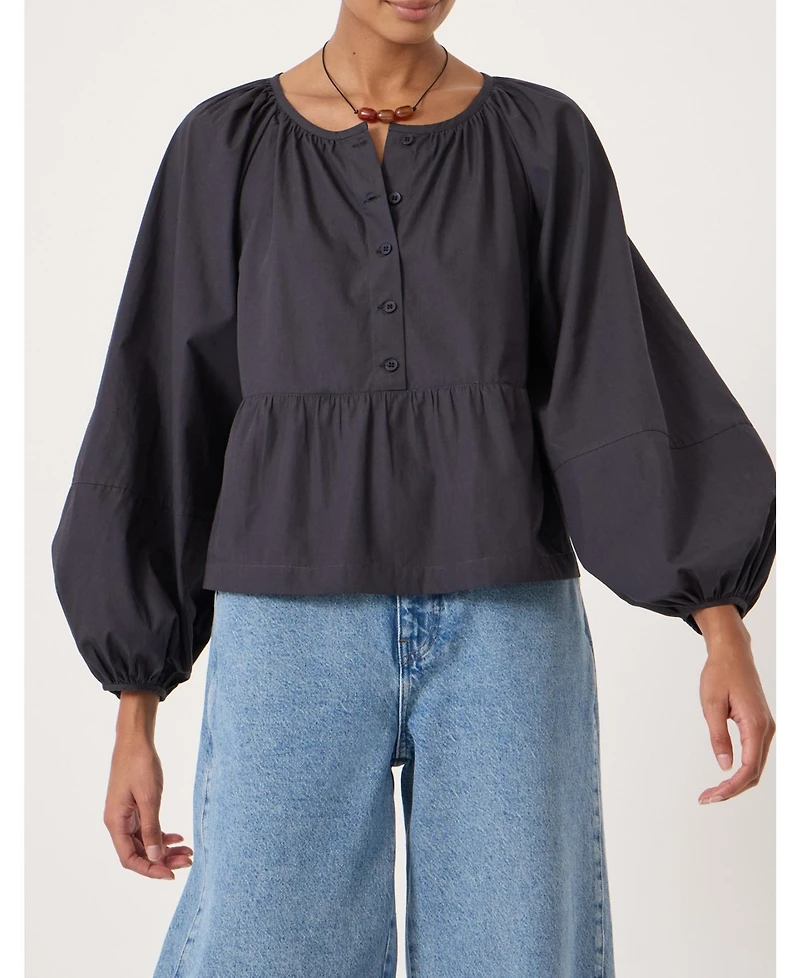 Hush Women's Beck Cotton Peplum Blouse