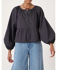 Hush Women's Beck Cotton Peplum Blouse