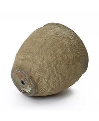 LuxenHome Dia Concrete Large Round Planter Pot, Rustic Textured Pot with Drainage Hole, Indoor Outdoor Plant Pot for Home Garden Patio