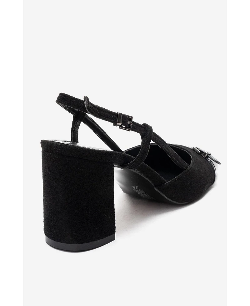 Prologue Shoes Women's Desia Slingback Round Toe Pumps