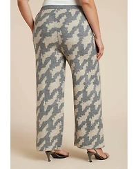 Eloquii Women's Plus Size Intarsia Sweater Pant
