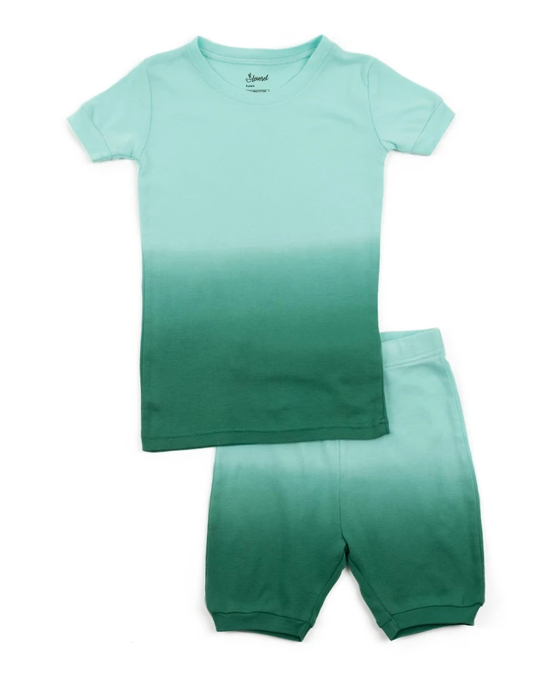 Leveret Kids Matching Family Two Piece Cotton Short Sleeve Shirt and Shorts Tie Dye Pajamas