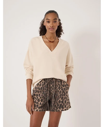 Hush Women's Cleo V-Neck Cotton Sweatshirt