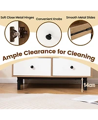 Gouun Mid-Century Modern Buffet Sideboard with 4 Drawers