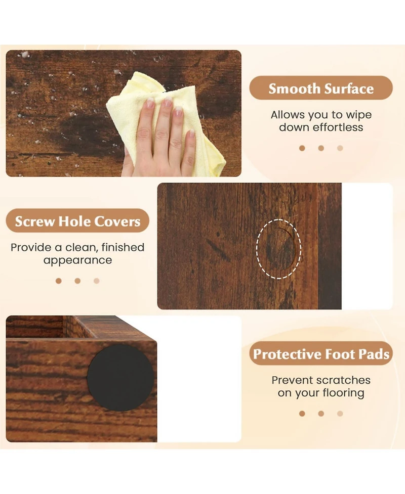 Gouun 3-Tier Compact Display Bookshelf for Small Spaces