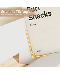 Gouun Tilting V-Shaped Desktop Bookshelf Organizer