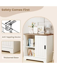 Gouun Farmhouse Sideboard Buffet Cabinet with Sliding Doors