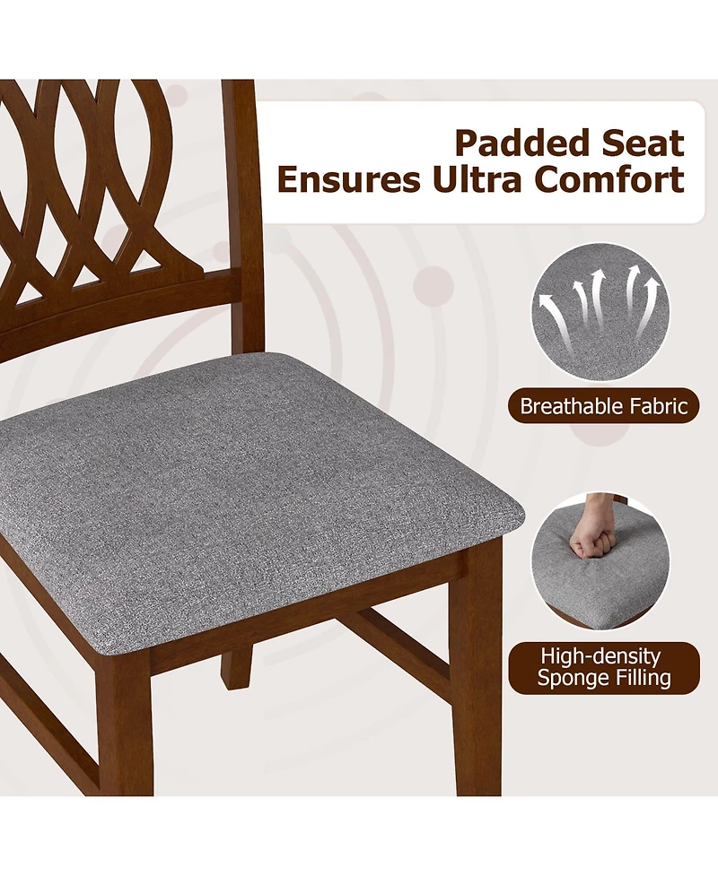 Sugift Dining Chairs Set of Two with Padded Seats for Home