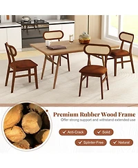 Slickblue Set of 2 Mid Century Wooden Dining Chairs for Indoor Use