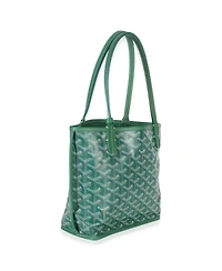 Pre-Owned Goyard Green Goyardine Canvas Reversible Mini Anjou