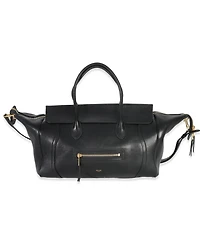 Pre-Owned Celine Black Supple Shiny Lambskin Medium New Luggage