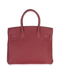 Pre-Owned HERMES Rouge Grenat Togo Birkin 30 Ghw