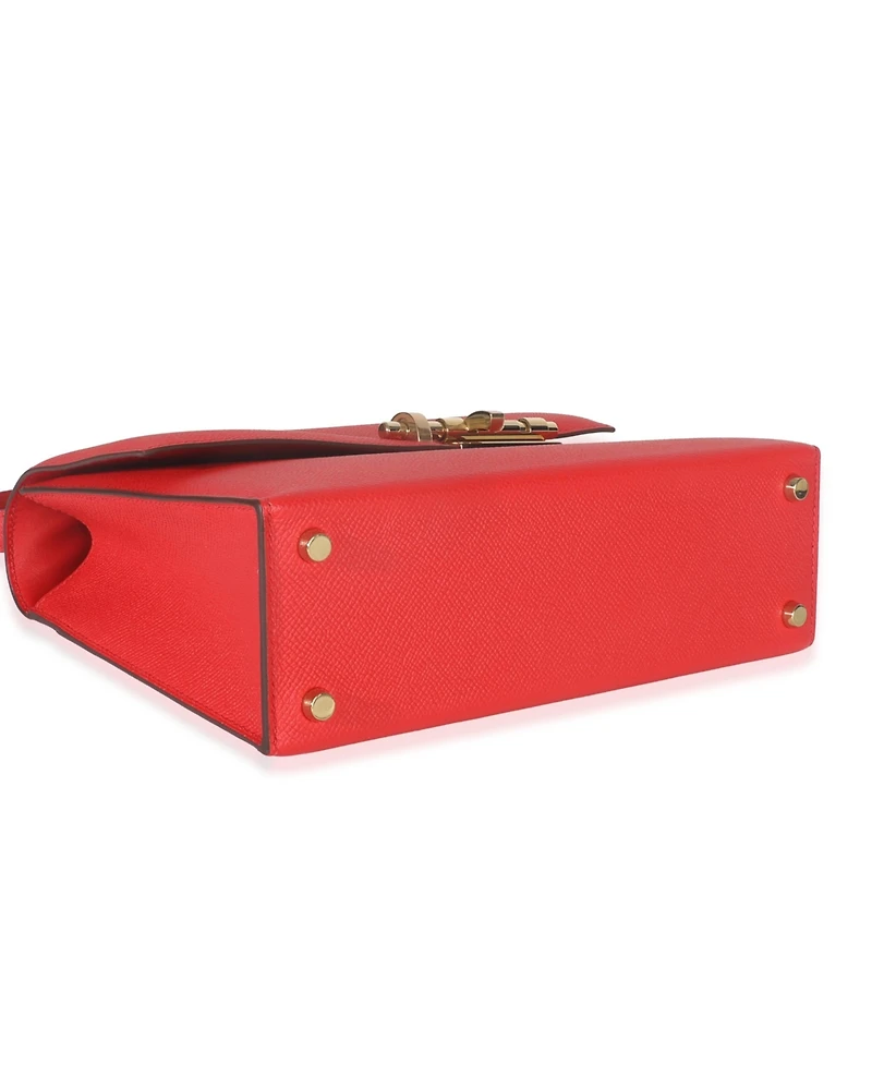 Pre-Owned HERMES Rouge Coeur Epsom Verrou 23 Ghw