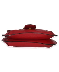 Pre-Owned Gucci Red Cellarius Calfskin Feline Gg Marmont Flap Shoulder Bag