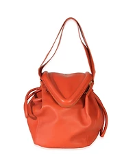 Pre-Owned Bottega Veneta Orange Calfskin Beak Tote