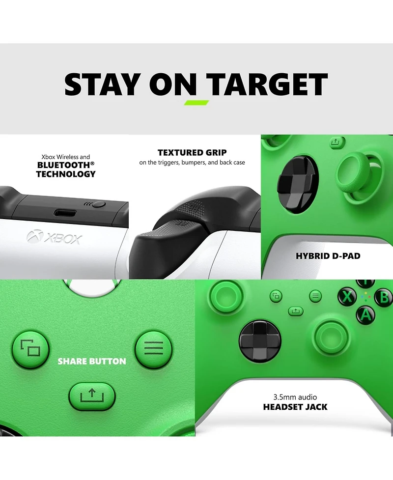 Xbox Wireless Controller - Velocity Green for Xbox Series X|S, Xbox One