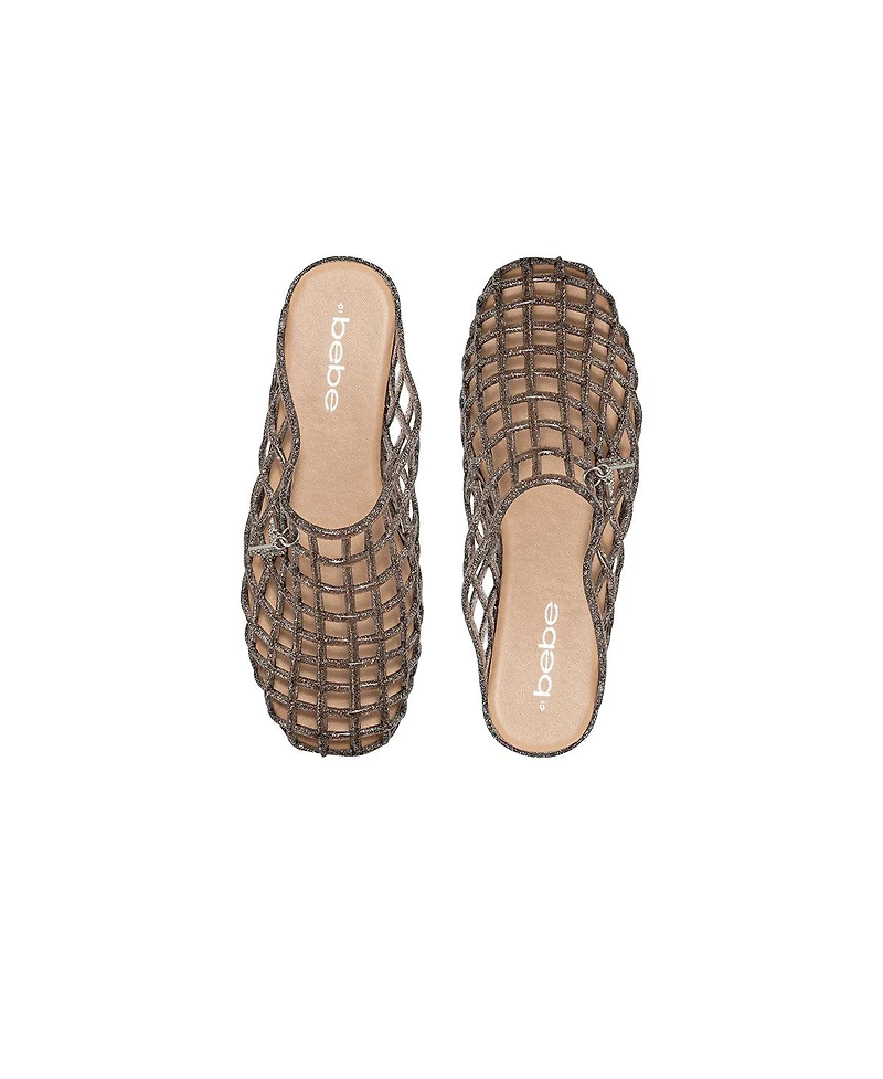 Bebe Women s Jelly Sandals - Cute Flat Sandals, Shoes for with Dangling Charms