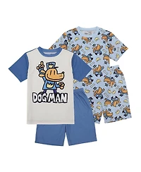 Dog Man Big Boys Character Print 4-Pack Pajama Set