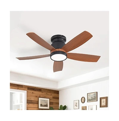 Sofucor 42-inch Modern 5-Blade Ceiling Fan Light with 6-Speed Adjustable Wind Speed