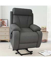 Maison Boucle Snowflake Velvet Lift Chair for Seniors with Remote Control, Electric Recliner Sofa Elderly, Soft Fabric Power