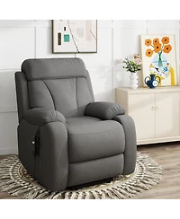 Maison Boucle Snowflake Velvet Lift Chair for Seniors with Remote Control, Electric Recliner Sofa Elderly, Soft Fabric Power