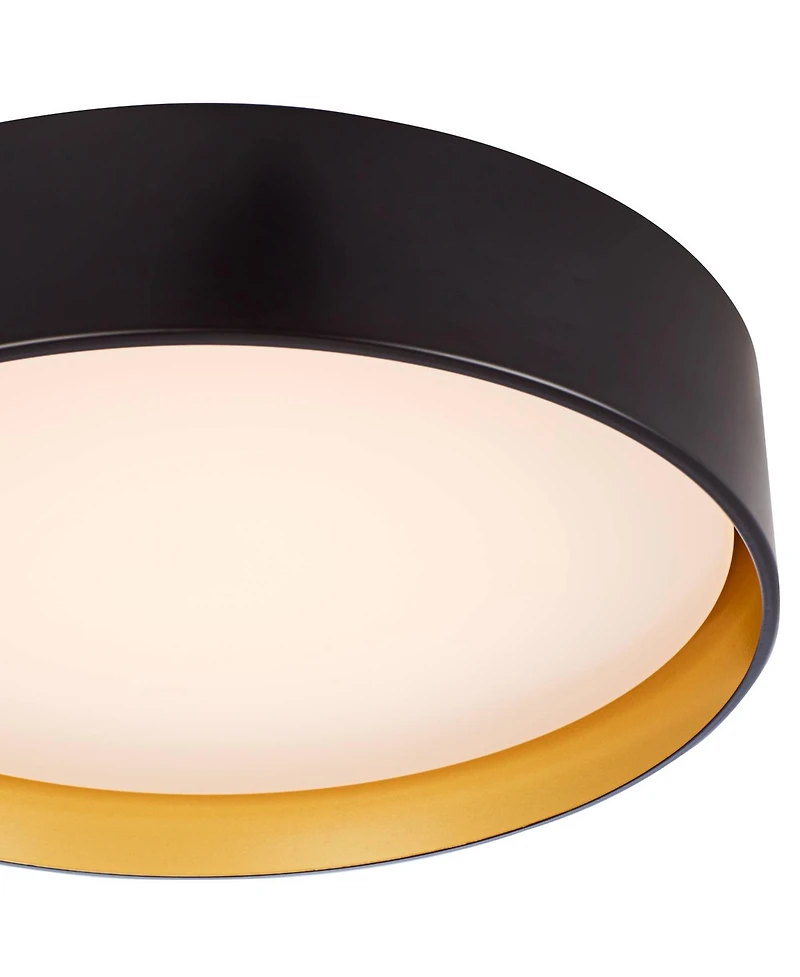 Possini Euro Design Russo 14" Wide Brass Led Ceiling Light