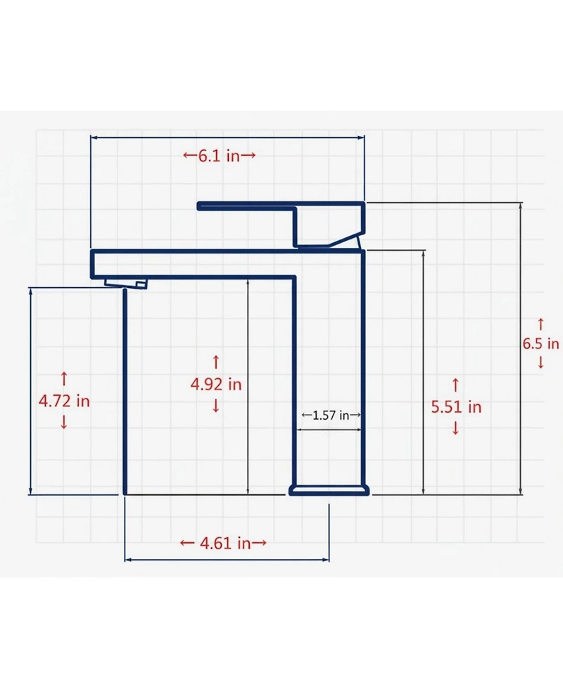 Busdays Single Handle Bathroom Faucet Lavatory Faucet Stainless Steel Single Hole-T20, Brushed Nickel