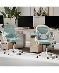 Sugift Ergonomic Computer Desk Chair with Lumbar Support and Arms