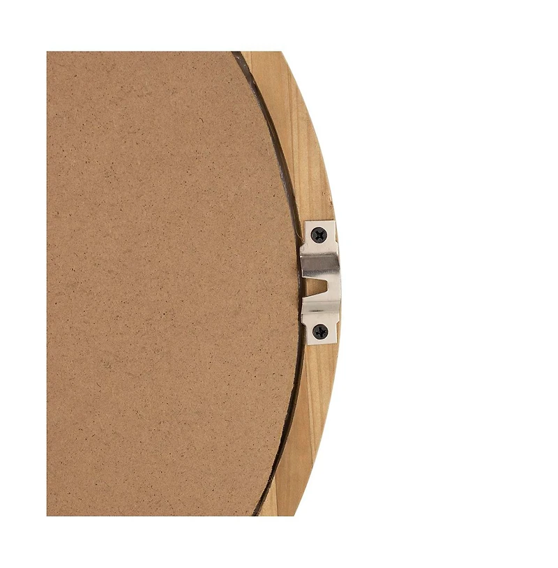 Busdays 24" x 36" Oval Wall Mirror with Wood Frame, Farmhouse Wood Mirror for Bathroom Entryway Console Lean Against Wall