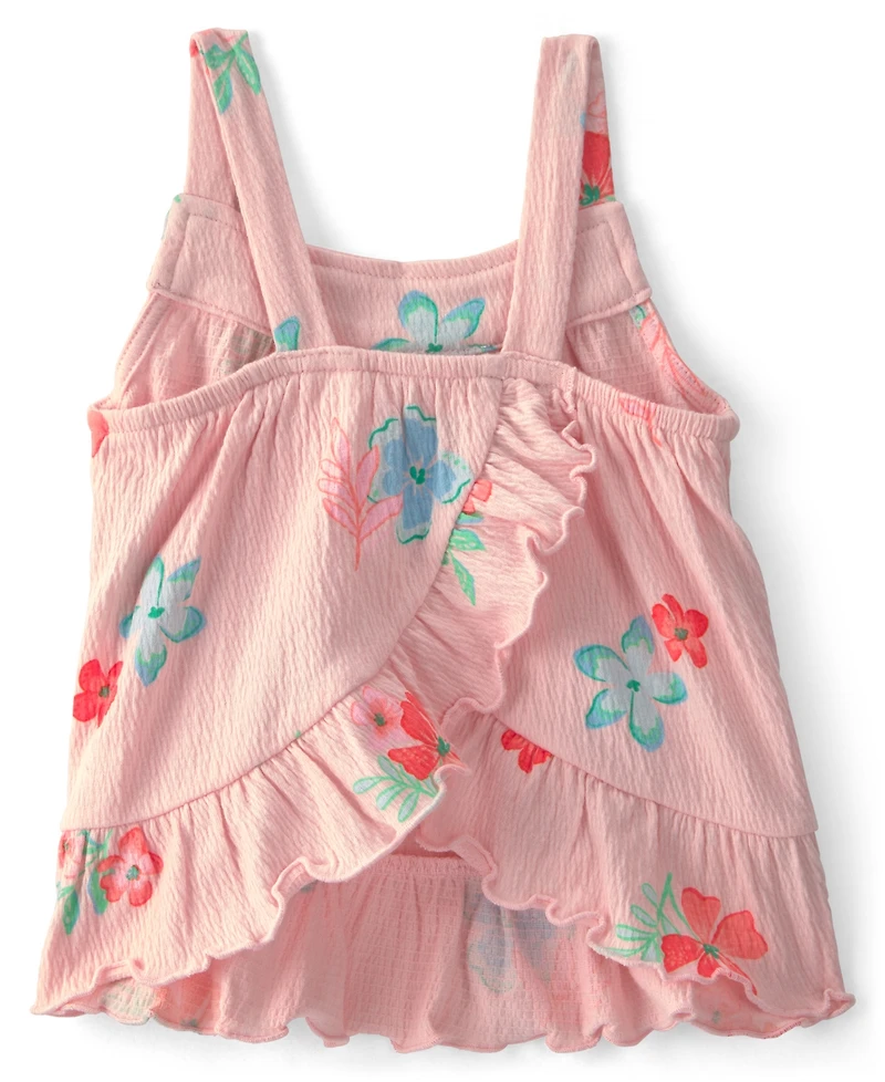 Carter's Baby Girls' Floral Ruffle Top and Shorts, 2-Piece Set