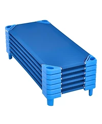 Sugift Stackable Kiddie Cot, Pack of 6, Toddler Nap Cots for Daycare