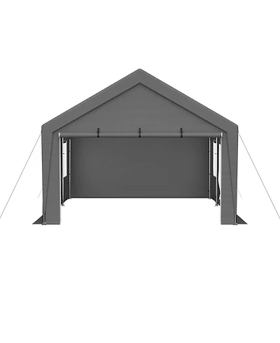Mondawe 13x20 Ft Canopy Carport Tent with Roll-Up Doors Waterproof Outdoor Shelter