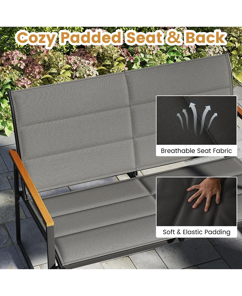 Sugift 4 Piece Outdoor Conversation Patio Furniture Set