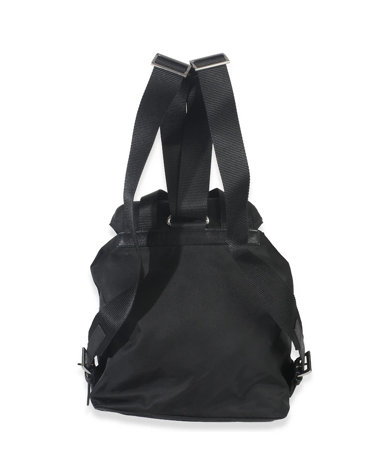 Pre-Owned Prada Black Re-Nylon Small Drawstring Backpack