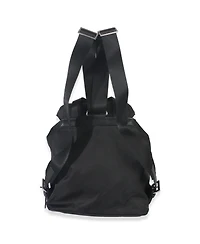 Pre-Owned Prada Black Re-Nylon Small Drawstring Backpack