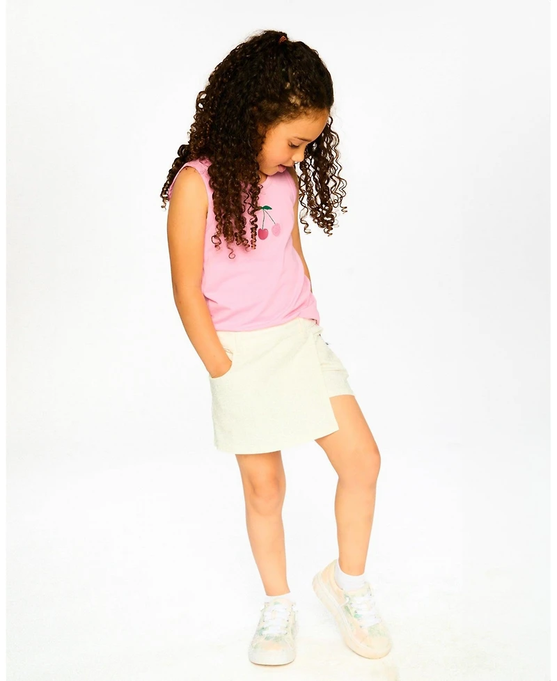 Deux par Deux Little Girls Stretch Twill Skort