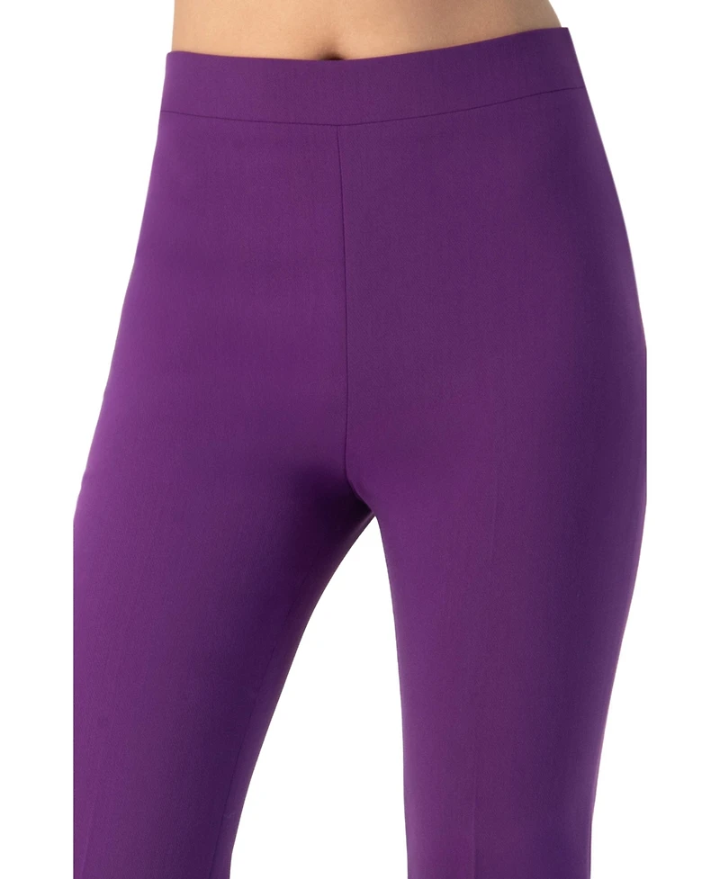 Ivonne Women's Flared Pants with Back Pleats