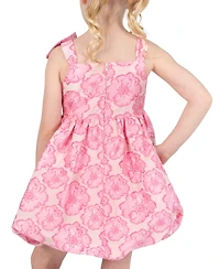 Rare Editions Girls' 2T-6X Square Neck Printed Dress