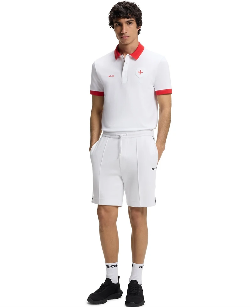 Boss by Hugo Men's Paddy England Country Flag Trim Polo Shirt