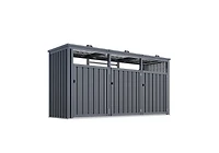 Aecojoy 73 Cu.Ft Outdoor Trash Can Storage Shed for 3 Garbage Cans