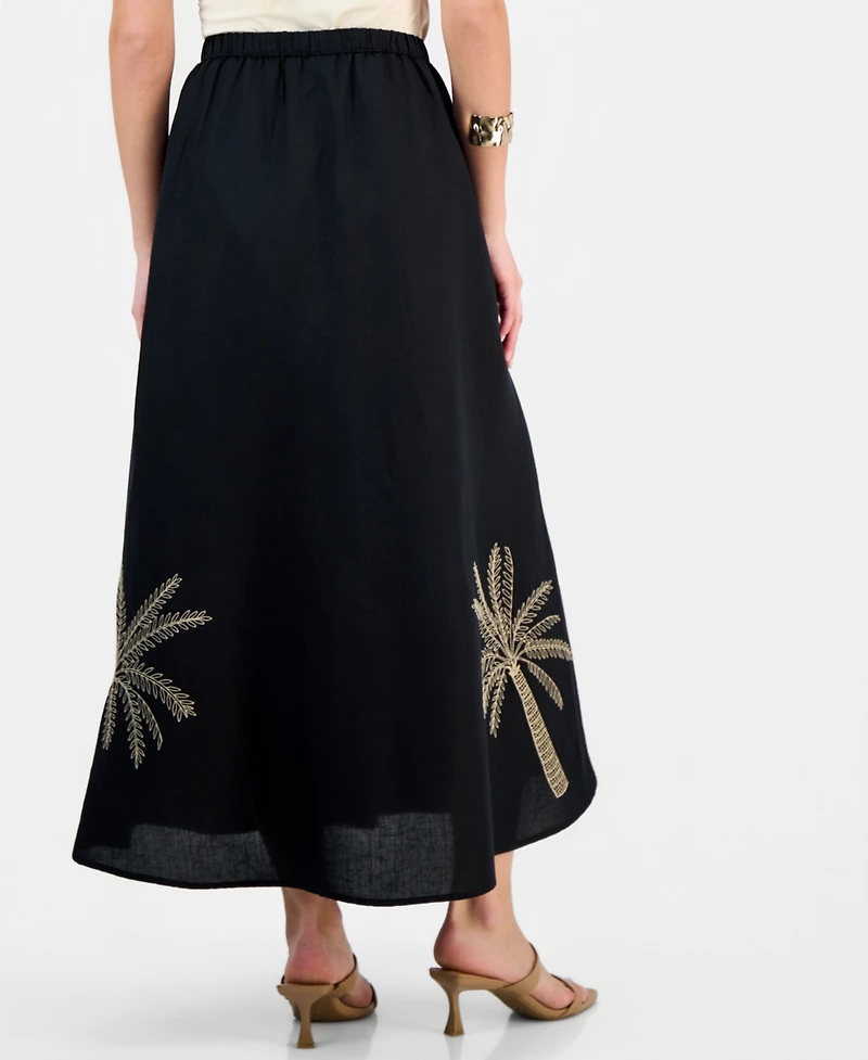 I.n.c. International Concepts Petite Embroidered Midi Skirt, Macy's Exclusive