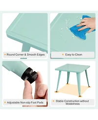 Gouun 27 in Kids Square Steel Activity Table for Playroom and School