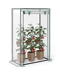 Sugift Portable Mini Greenhouse with Roll Up Zippered Door