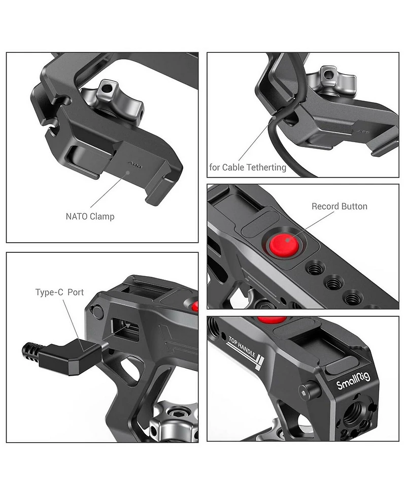 SmallRig 3322 Nato Top Handle with Record Start/Stop Remote Trigger