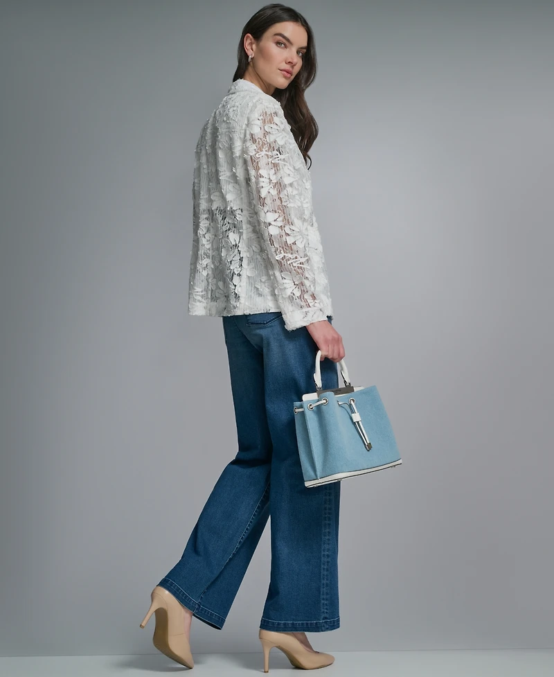 Karl Lagerfeld Paris Petite One-Button Blazer